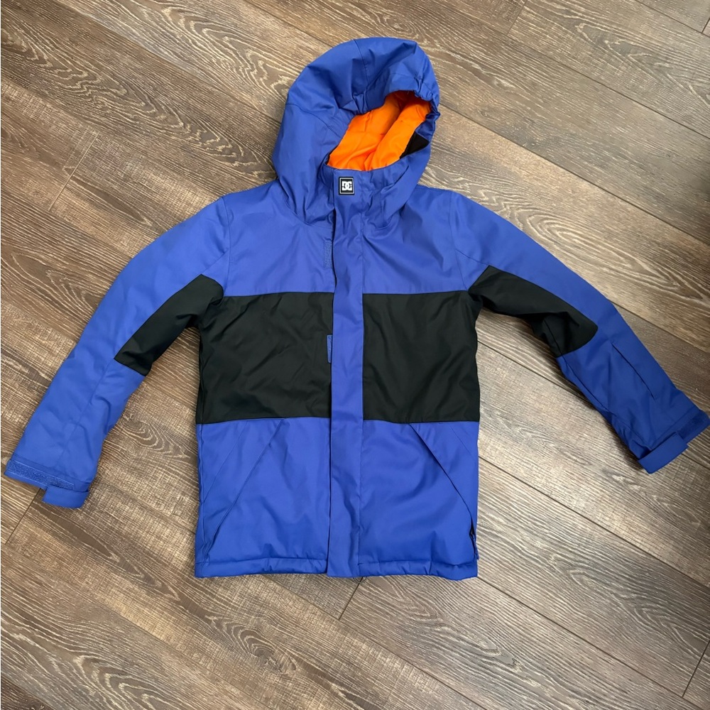 DC Snowboard Blue and Black Jacket with Orange Lining